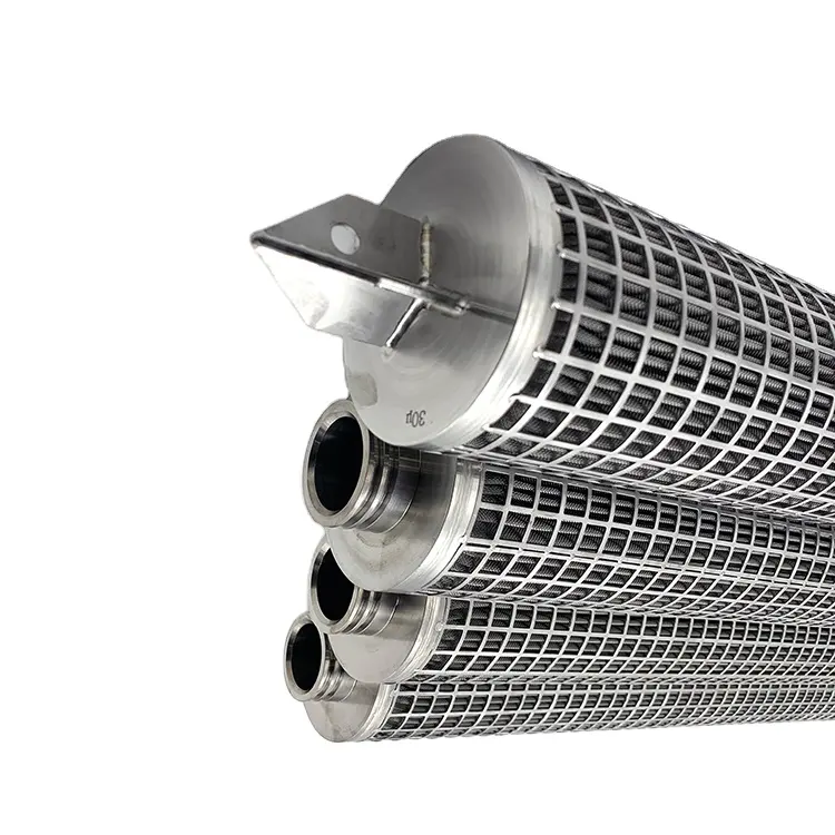 Металлический спеченный фильтр 5 - 100 микрон, проволочная сетка, картридж, трубка для нефтехимической фильтрации, фильтрующий элемент из нержавеющей стали