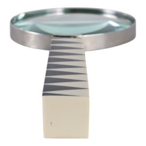 Scultura con lente d'ingrandimento, decorazione moderna per casa, ufficio, bagno, design con linee definite - Product Image 6