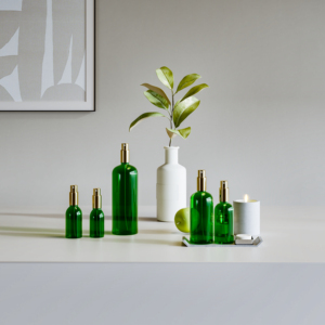 Flacons pulvérisateurs cosmétiques en verre de luxe personnalisables 20ml/30ml-200ml Marron/Blanc/<span class=keywords><strong>Noir</strong></span>/Transparent avec pulvérisateur à fine brume doré - Product Image 3