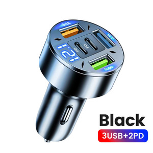 4 Trong 1 Điện Sạc Xe Hơi Pd C 6 Cổng 100W Hiển Thị Kỹ Thuật Số Điện Thoại Di Động <span class=keywords><strong>USB</strong></span> Sạc Xe Hơi Nhanh Chóng Sạc Adapter - Product Image 2