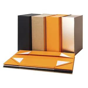 Piccola scatola regalo nera Kraft di alta qualità chiusura con coperchio magnetico Design pieghevole caramelle per la festa della mamma matrimoni-carta regalo di piccole dimensioni