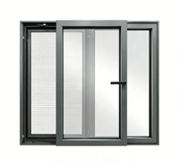 Ventanas Antihuracanes de Diseño Moderno Personalizadas, Resistentes a Impactos, de Aleación de Aluminio, Correderas Horizontales, con Doble Acristalamiento y Aislamiento Térmico Exterior