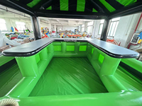 Bar gonflable commercial pour piscine, idéal pour adultes, fêtes en extérieur, tente de bar gonflable pour piscine, plateforme pub gonflable avec canapés et chaises