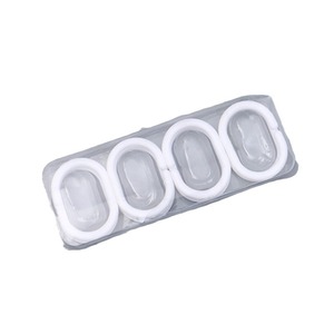 Anneau suspendu en plastique en forme de C, double crochet blanc et noir pour rideaux, rideaux de douche, vêtements, chapeaux, 8 pièces - Product Image 1