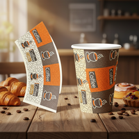 Gobelet en papier jetable écologique 4OZ-26OZ pour boissons chaudes/froides, enduit d'un côté, en pâte de bois vierge, qualité alimentaire