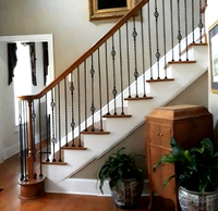 Style moderne de haute qualité nouveautés panier en fer forgé balcon escalier balustrade pour la décoration de bâtiment