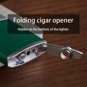 <span class=keywords><strong>Hero</strong></span> haut de gamme personnalisé gris droit Jet Butane gaz allume-cigare coupe-vent flamme cigare perforateur pour cigarette utilisation moderne - Product Image 5