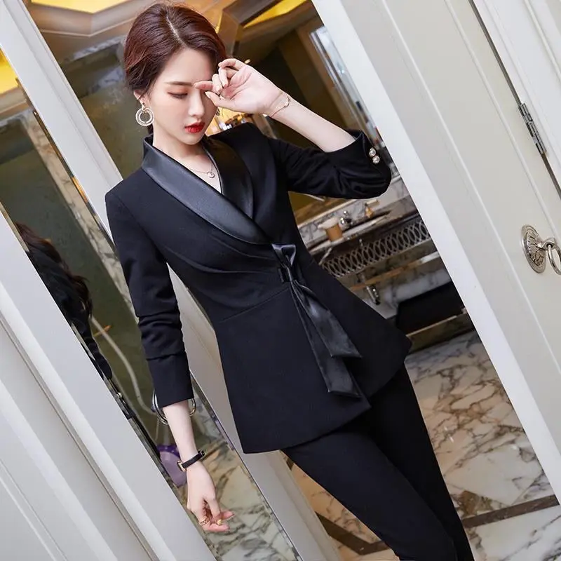 S-5XL New Fashion Suits for Autumn and Winter Female host's formal and professional attire work clothes Suit