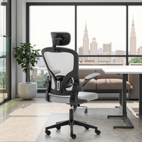 Enjoyseating Yike Chaise de bureau ergonomique à dossier haut et hauteur réglable et pivotante Chaise en tissu maillé Chaise d'ordinateur de jeu