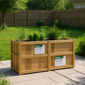 Fioriera da Giardino Lidjed 59.1x19.7x27.6 Pollici in Legno di Pino Impregnato Stile Rustico per Fiori Uso Esterno - Product Image 2