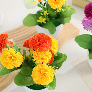 กุหลาบพลาสติกต้น<span class=keywords><strong>คาร์เนชั่น</strong></span>แปดกลีบระดับไฮเอนด์สำหรับตกแต่งคริสต์มาสอุปกรณ์ในห้องนั่งเล่นบอนไซสุดหรู - Product Image 4