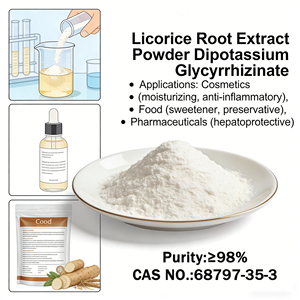 Extracto de Raíz de Regaliz, Polvo de Dipotasio Glicirrizinato 98% |   Agente Calmante para la Piel de Grado Cosmético - Product Image 4