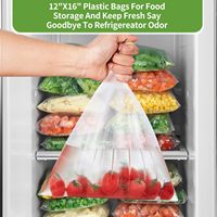 Transparante PE-afritsbare productenzakkenrol, voedselveilig, wegwerpbaar, van gerecycled plastic, zeefdruk bedrukt voor fruit
