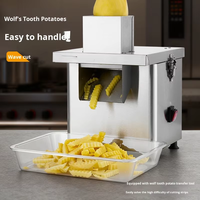 Automatische Aardappel Duw Machine Multifunctionele Groente Snijmachine Wolf Tooth Golvende Aardappelchips Stick Maker Machine 220v
