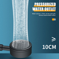 Pommeau de douche en acier inoxydable noir GEE-N filtre de douche à main durable à haute pression avec tuyau de douche acceptable