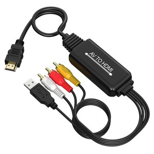 <span class=keywords><strong>Adaptador</strong></span> <span class=keywords><strong>HDMI</strong></span> <span class=keywords><strong>a</strong></span> AV 1080P, Convertidor <span class=keywords><strong>HDMI</strong></span> <span class=keywords><strong>a</strong></span> RCA CVBs para TV Stick, Roku, Android TV Box, Reproductor <span class=keywords><strong>de</strong></span> DVD, Compatible con PAL/NTSC, Negro - Product Image 3