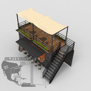 20FT 40FT contenitore prefabbricato pieghevole caffetteria ristorante Container Bar caffè con cucina - Product Image 4