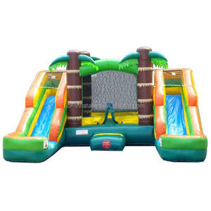<span class=keywords><strong>Precio</strong></span> asequible Jungle Inflatable Bounce House <span class=keywords><strong>Park</strong></span> con doble tobogán para negocios de alquiler - Product Image 2