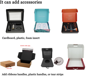 Hồng Lông Mi Sóng Giấy Hiển Thị Sách Cho Trang Phục Vẻ Đẹp Hộp Mỹ Phẩm Bao Bì Dập Nổi Logo Tóc Giả Bưu Phẩm Vận Chuyển Hộp Thấp - Product Image 6