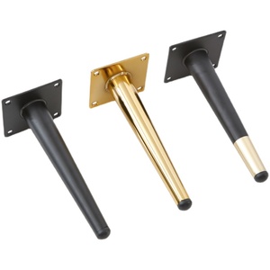 Pieds de support de canapé en métal épaissi, noirs et dorés, pieds de meubles durables avec vis pour canapé-lit et armoire - Product Image 5