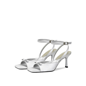 Sandales à talons hauts pour femmes, grande taille, à bout carré, avec nœud, style bouche <span class=keywords><strong>de</strong></span> poisson - Product Image 1