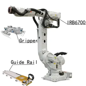 ABB Robot 6 Axis Hand Manipulator with Payload 150kg with fixture and Guide Rail for Palletizing or pick and place machine