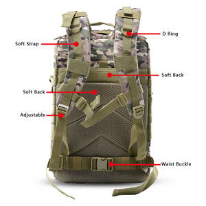 Sac à dos tactique multifonctionnel de grande capacité personnalisé Odm, camouflage, imperméable, sac de survie, sac de chasse, mochila, sac en polyester - Product Image 4