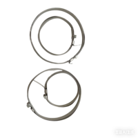 Collier de serrage en acier inoxydable avec boucle de sangle et joint en caoutchouc EPDM pour soufflet de cardan automobile - Électroplaqué (pouces/métrique)