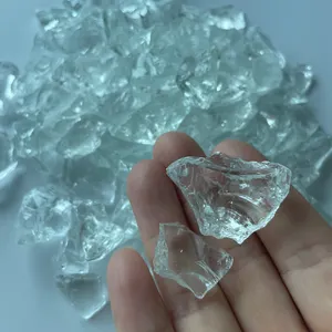 clear transparent color crushed glass