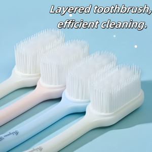 Brosse à <span class=keywords><strong>dents</strong></span> manuelle pour adultes à poils ultra doux Nano, gratte-langue, brosse de nettoyage en profondeur des <span class=keywords><strong>dents</strong></span>, usage domestique, polymère, vente en gros d'usine - Product Image 6