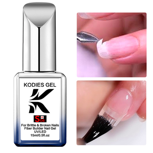 Couche de base en fibre OEM/bas <span class=keywords><strong>prix</strong></span> Constructeur de gel Biab dans une bouteille Vernis à ongles en gel Réparation des ongles cassés et endommagés Ongles plus solides en fibre de verre - Product Image 2