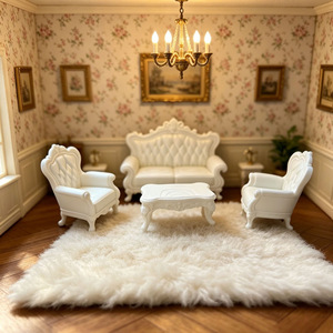 Divano in Miniatura <span class=keywords><strong>1</strong></span>:12, Set Mini per Simulazione d'Interni, Giocattolo per Bambole, Modellino Ornamentale - Product Image 1