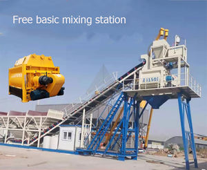 Ligne de production mobile automatique de mélange de béton à sec 90M3/H avec composants de base, moteur, boîte de vitesses PLC - Product Image 3