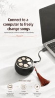 Haut-parleur de méditation pour cérémonie du thé et encens, avec minuterie, télécommande, écran d'affichage, aromathérapie et prise en charge USB/carte TF