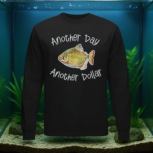 Maglietta a maniche lunghe per amanti dell'acquario Silver Dollar Fish Tank Keeper - Product Image 3