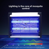 Lampe anti-moustiques électrique LED CXS SOLAR, à fixation murale, indice de protection IP33, PVC ignifuge, certifiée ROHS, garantie 1 an