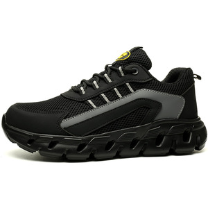 Men Safety Shoes Lightweight Breathable Anti Impact Puncture Proof Insulating Plastic Toe Work Construction Site Electrician Use - Product Image 2