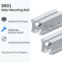 Collier de serrage intermédiaire rapide anodisé noir pour système de montage photovoltaïque, rail de fixation pour panneaux solaires