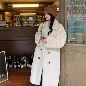<span class=keywords><strong>Manteau</strong></span> long élégant pour femmes, mode personnalisée, <span class=keywords><strong>chaud</strong></span> pour l'<span class=keywords><strong>hiver</strong></span>, <span class=keywords><strong>manteau</strong></span> en fausse fourrure pour femmes - Product Image 2