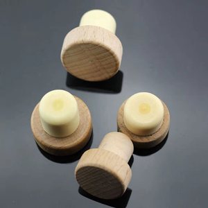 Producto superior de botella de licor de vino Corcho en forma de T de madera reutilizable personalizado <span class=keywords><strong>para</strong></span> vidrio Nuevo cilindro Shandong Tapón de botella Uso de botella - Product Image 5
