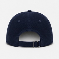 Gorras de béisbol de pana de estilo casual con etiqueta privada, tejido de pana fina con nervaduras, corona de cordón, visera trenzada y cierre deslizante metálico