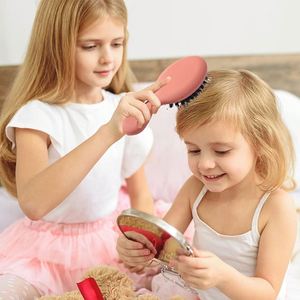 Hair Care <b>Brush</b> Massager Rubber Paddle Vent Design-Waterproof Soft Cushion Nylon Boar Bristle /Dry Detangling Hair <b>Brush</b> - Product Image 4