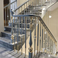 Poteau de balustrade d'escalier en alliage d'aluminium 6063-T5, pour balcon et villa, vente directe usine, installation facile, résistant à la rouille, taille personnalisée