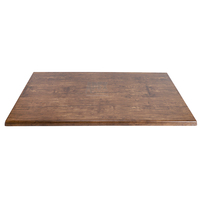 Plateau de table carré en mélamine imprimé bois de chêne foncé durable pour tables de bistrot intérieures et extérieures