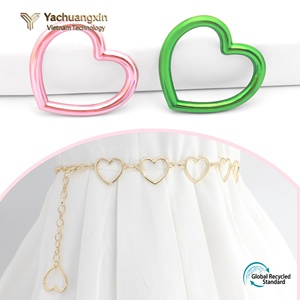 Guangzhou Zinc Alloy Rainbow <b>Heart</b>-shaped Ring Buckle Garment Handbag Accessories Ruixing RX-010F-1 - Product Image 3