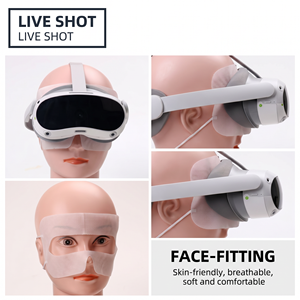 Masque oculaire <span class=keywords><strong>VR</strong></span> jetable pour Vision Pro Meta Quest 3, barrière anti-transpiration universelle non tissée, housse de protection hygiénique 100 pièces - Product Image 4