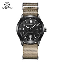 Montre mécanique automatique pour homme de style Ochstin, luxe, sport, élégante, grand cadran, mode, calendrier lumineux, bracelet en nylon