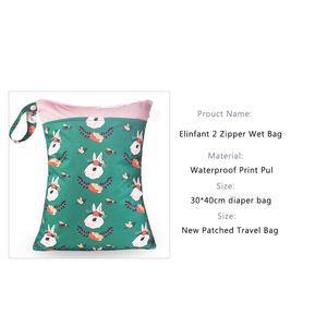 Bolsa de Almacenamiento Colgante para Viajes de Bebé, Cierre de Cremallera, Impermeable, PUL, <span class=keywords><strong>Organizador</strong></span> de Pañales Multiusos con Correa para la Muñeca, Portátil - Product Image 6