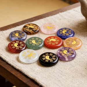 Assortiment <span class=keywords><strong>de</strong></span> pierres runiques Tai Ji en cristal, ensemble <span class=keywords><strong>de</strong></span> runes <span class=keywords><strong>de</strong></span> sorcière, pierres <span class=keywords><strong>de</strong></span> guérison en quartz clair, carte Bagua, pierres <span class=keywords><strong>de</strong></span> méditation, divination runique - Product Image 2