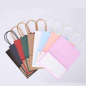 Wholesale Luxury Kraft Food Paper <b>Gift</b> <b>Bag</b> Food Packaging Kraft Paper <b>Bag</b> With Twist Handle - Product Image 4